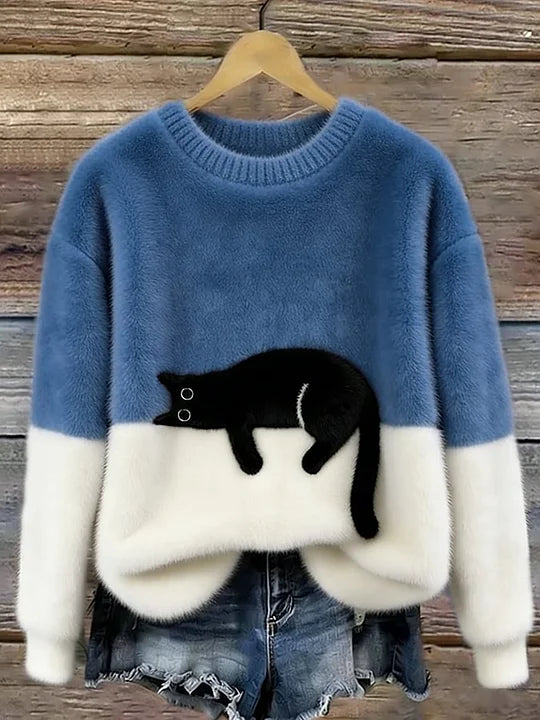 π₯ Sweatshirt de mulher com estampa de gato