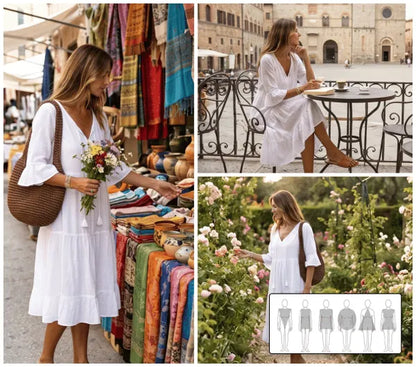 Um vestido de verão que ajuda as mulheres com mais de 35 anos a parecerem instantaneamente mais magras — sem cinta modeladora