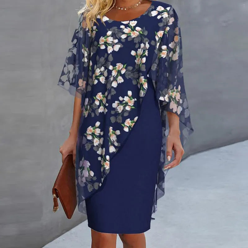 📢📢⏰ Conjunto feminino elegante: blusa e vestido floral