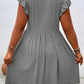 【Plus Size】Vestido Liso com Decote Vazado