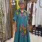 Vestido Chemise Maxi Floral em Aquarela
