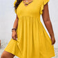 【Plus Size】Vestido Liso com Decote Vazado