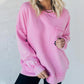 🔥Sweatshirt de mulher elegante com gola redonda e manga comprida