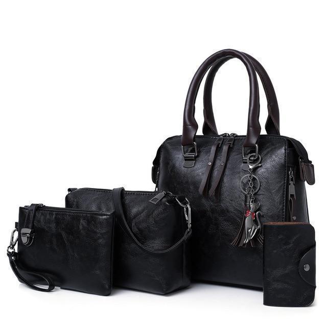Disponível exclusivamente em conjunto de 🔥4 peças. Bolsa de senhora em couro. 2026