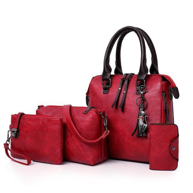 Disponível exclusivamente em conjunto de 🔥4 peças. Bolsa de senhora em couro. 2026